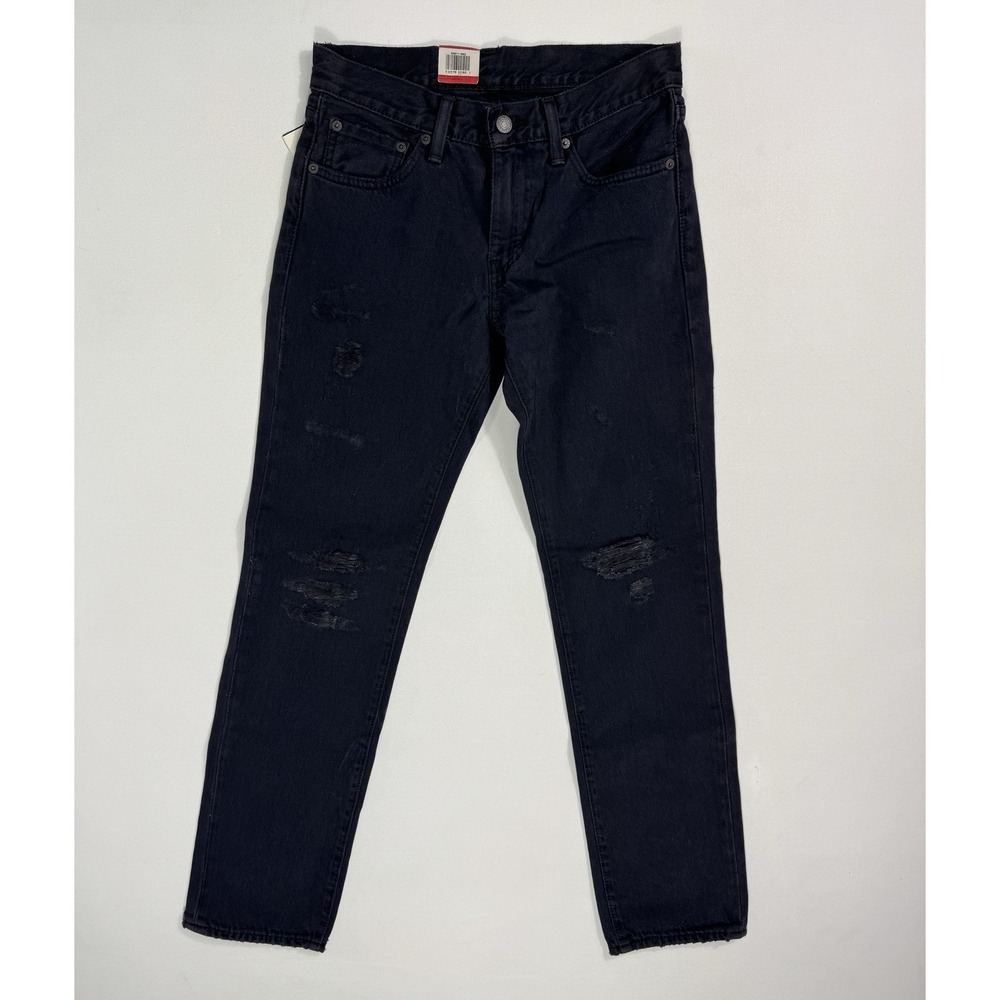 Levis 511 Slim Jeans Mens 29x30 Black Distressed Denim 04511-1852 NWT Stretch